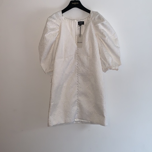 Bardot | Marnie Mini Dress Puff Sleeve in Ivory Size M - Picture 6 of 14